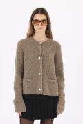 Designers Remix Brielle Jacket Kvinde Praline Cardigans Str L - hos Ma...