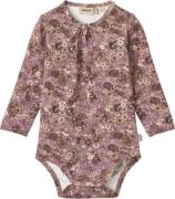 Wheat Jersey Body Liv Str 2 år / 92 cm - Lavender Flowers Langærmede B...