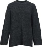 Object Objdiana LO L/S Knit Pullover Noos Kvinde Dark Grey Melange/col...