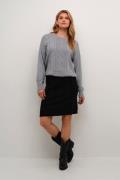 Cream Crdela Short Knit Skirt Kvinde Pitch Black Korte Nederdele Str L...