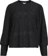 Object Objfeodora L/S TOP Noos Kvinde Black Langærmede Bluser Str XS -...