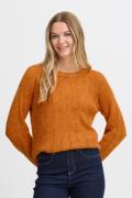 Fransa Freretta PU 6 Kvinde Desert Sun Melange Sweaters Regular Fit St...