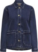 ONLY Onlcapri L/S Cargo Pocket DNM Jacke Kvinde Dark Blue Denim Overga...