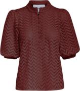 Minus Msjeva Half Sleeve Blouse Kvinde Madder Brown Kortærmede Bluser ...