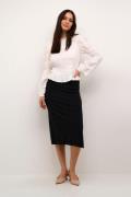 Cream Crdela Knit Skirt Kvinde Pitch Black Midi Nederdele Str L - hos ...