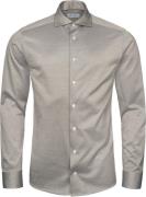 ETON Slim Fit Light Green Solid Filo Di Scozia Pique Shirt Mand Grøn L...