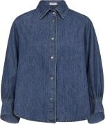 Tomorrow Trwnew Hepburn Shirt Boston Kvinde Denim Blue Skjorter Str 40...