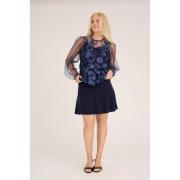 A-VIEW Fuschia Blouse Kvinde Navy Langærmede Bluser Str 40 - hos Magas...