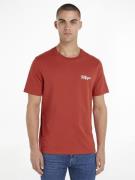 Tommy Hilfiger Hilfiger Chainstitch TEE Mand Terra Red Kortærmede T-sh...