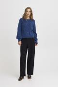 Atelier Rêve Irsilvi LS2 Kvinde Blue Quartz Melange Sweaters Regular F...