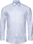 ETON Contemporary Fit Light Blue Melange Semi Solid Fine Twill Shirt M...