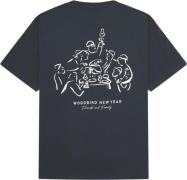 Woodbird Wbbaine Family Tee Mand Dark Navy Kortærmede T-shirts Str L -...