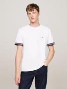 Tommy Hilfiger Global Stripe Cuff Pique TEE Mand White Kortærmede T-sh...