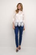 Cream Crlhilla Lace Blouse Kvinde Snow White Langærmede Bluser Str 40 ...