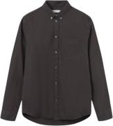 Wood Wood Andrew Classic Denim Shirt Mand Dark Coffee Langærmede Skjor...