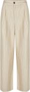 Modström Isabelmd Pants Kvinde Summer Sand Pinstripe Bukser Med Lige B...