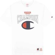 Champion Crewneck Tshirt Mand White Kortærmede T-shirts Str S - Bomuld...