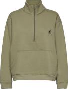 Kangol KG Clinton Half ZIP Mand Green Sweatshirts Str L - Bomuld hos M...