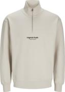 Jack & Jones Jorvesterbro Sweat Quarter ZIP HN N Mand Moonbeam Sweatsh...