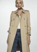 MANGO Classic Trench Coat With Belt Kvinde Light Beige Overgangsjakker...