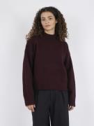 Neo Noir Paulina Knit Blouse Kvinde Wine Sweaters Str 40 - hos Magasin