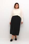 Kaffe Curve Kcellis Skirt Kvinde Black Deep Maxi Nederdele Str 46 - ho...