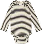 PETIT PIAO Body L/S Modal Striped Str 80 cm - Indigo Plum/dark Langærm...