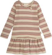 PETIT PIAO Dress L/S Modal Striped Str 92 cm - Chili Pepper Mult Kjole...