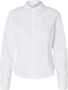 Selected Femme Slfamira LS Fitted Shirt Noos Kvinde Hvid Langærmede Sk...