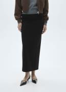 MANGO Long Pencil Skirt Kvinde Black Maxi Nederdele Str L - hos Magasi...