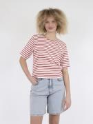 Neo Noir Soanie Stripe Tee Kvinde Red Kortærmede T-shirts Str 40 - hos...