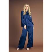 A-VIEW Birdie Pants Kvinde Blue Bukser Med Brede Ben Str 40 - hos Maga...