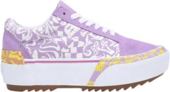 Vans UA OLD Skool Stacked Purple Sneakers Str 38 - Læder hos Magasin