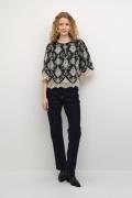 Culture Cucreate Blouse Kvinde Black Kortærmede Bluser Str L - hos Mag...