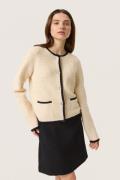 Soaked in Luxury Slmusling Jacket Kvinde Sandshell Cardigans Regular F...