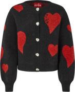 Cras Heartscras Cardigan Kvinde Black Hearts Cardigans Str 40 - hos Ma...