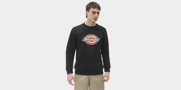 Dickies Icon Logo Sweatshirt Black Mand Black Sweatshirts Str L - hos ...