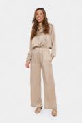 Saint Tropez Dinnesz Pants Kvinde Dune Bukser Med Brede Ben Loose Fit ...