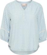 Simple Wish Swnatalie BL 1 Kvinde Cool Blue Stripe Kortærmede Bluser S...