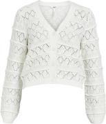 Object Objliva L/S Vneck Knit Cardigan NO Kvinde Cloud Dancer Cardigan...