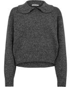 Designers Remix Carmen Collar Sweater Kvinde Grå Sweaters Str M - hos ...