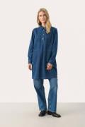 Part Two Stinepw DR Kvinde Medium Blue Denim Korte Kjoler Regular Fit ...