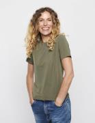 mbyM Juliem Kvinde Dusty Olive Kortærmede T-shirts Str L - hos Magasin