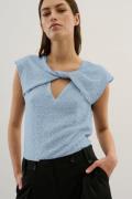 Karen by Simonsen Kbpaloma Top Kvinde Dusty Blue Toppe Straight Fit St...