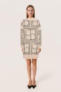 Soaked in Luxury Slgram Dress LS Kvinde Sandshell Monogram Print Korte...