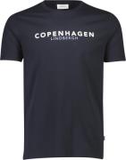 Lindbergh Copenhagen Print tee S/S Mand Navy 124 Kortærmede T-shirts R...