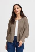 Fransa Freretta CAR 4 Kvinde Walnut Melange Cardigans Regular Fit Str ...