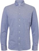 Selected Homme Slhslimbondpique Knit-shirt LS NOO Mand Blå Langærmede ...