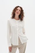 InWear Likoiw Shirt Premium 93% Silk Kvinde Whisper White Langærmede S...