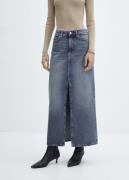 MANGO Long Denim Skirt Kvinde Open Blue Maxi Nederdele Str L Denim - h...